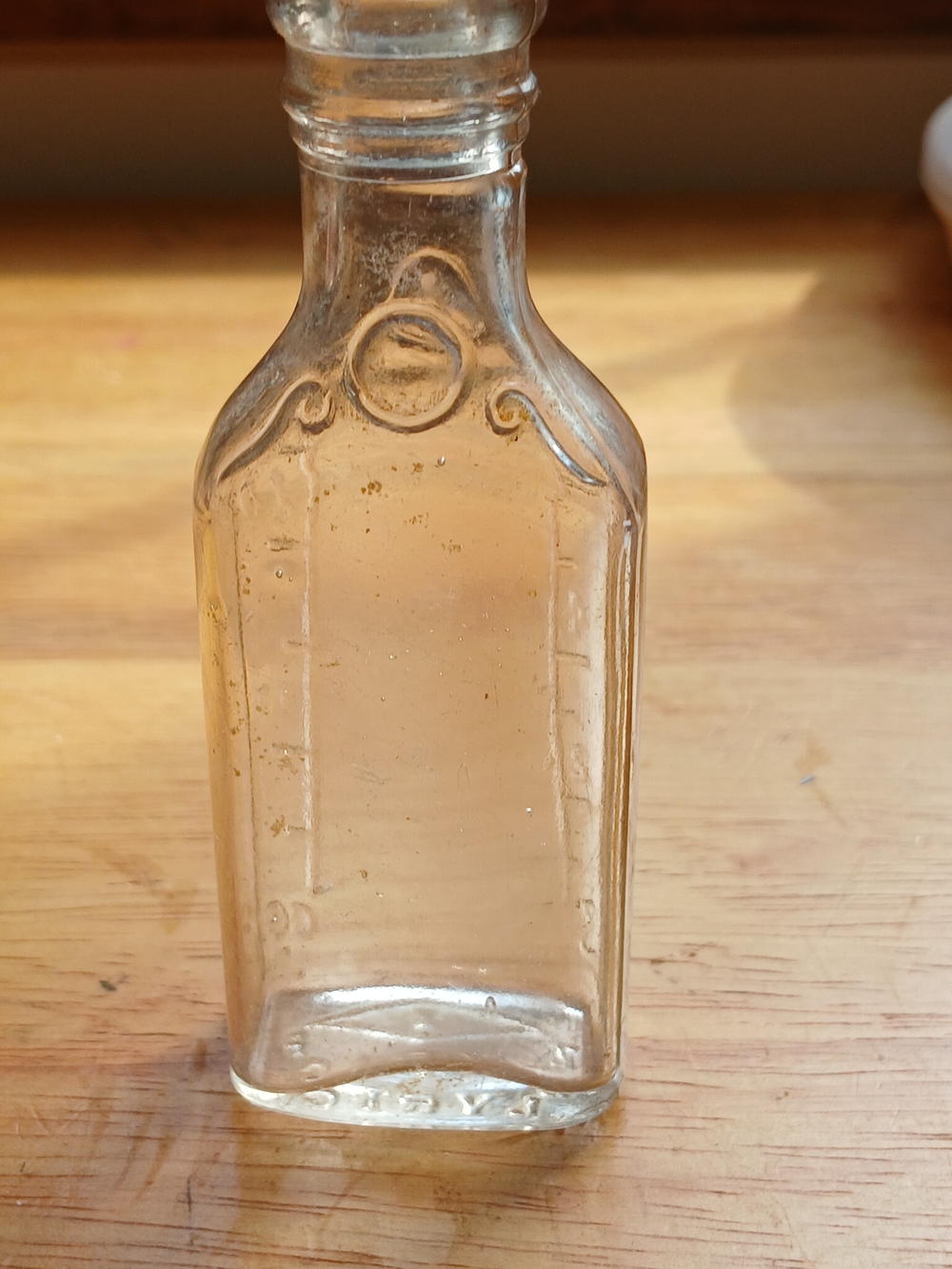Clear Glass Decorative Apothecary Bottle - Transparent Accent in Clear
